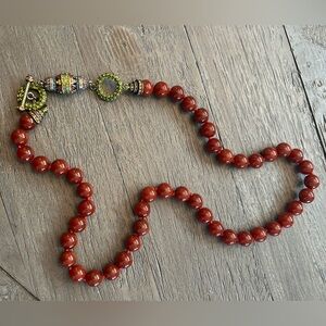 Heidi Daus Carnelian Multi-Color Stone Necklace